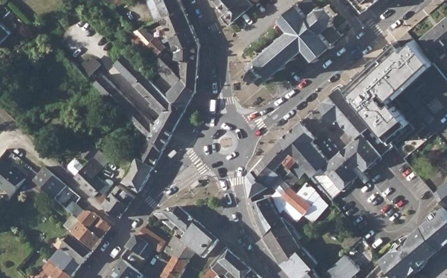 Vue aérienne de la Place de la République