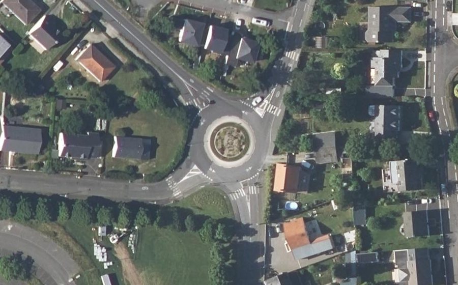 Vue aérienne du Rond-Point Robert Schuman
