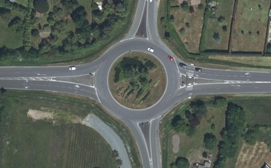 Vue aérienne du Carrefour des 3 Sœurs