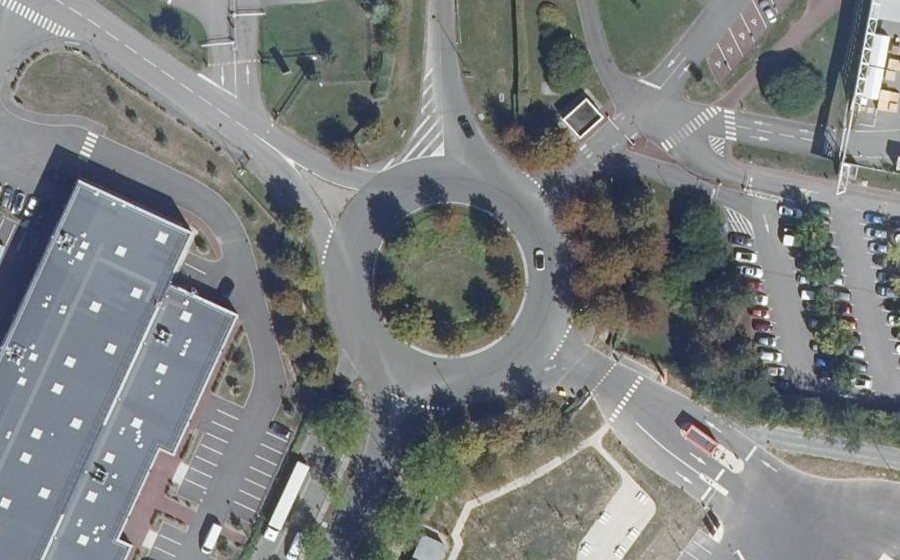 Vue aérienne du Rond-Point du Maréchal Leclerc