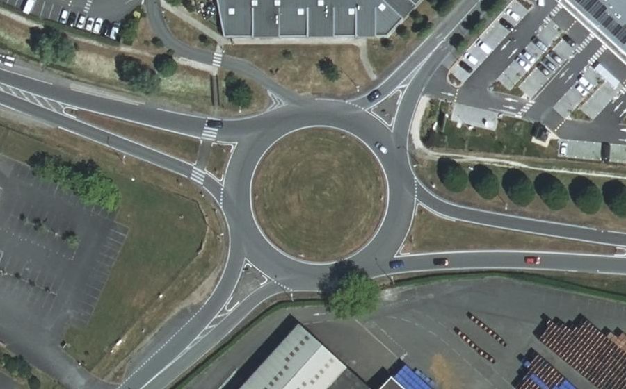 Vue aérienne du Rond-Point de la Loire