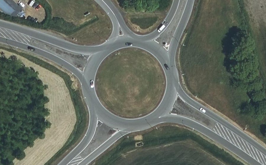 Vue aérienne du Rond-Point de la Filerie