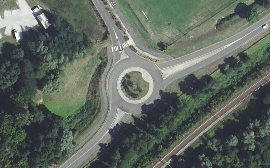 Vue aérienne du Rond-Point d'Argenton