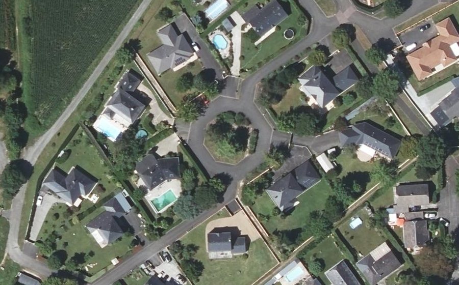 Vue aérienne du Rue des Acacias