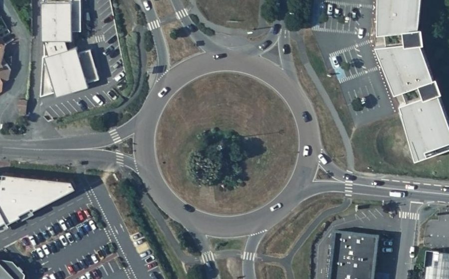 Vue aérienne du Rond-Point de l'Europe