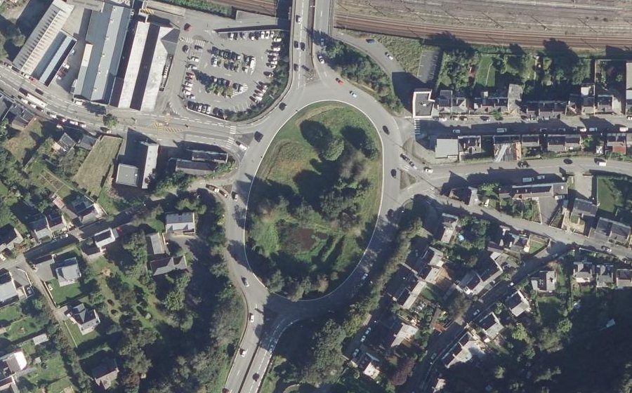 Vue aérienne du Rond-Point de l'Eau Blanche