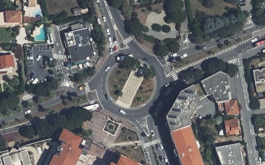Vue aérienne du Rond-Point d'Antibes-les-Pins