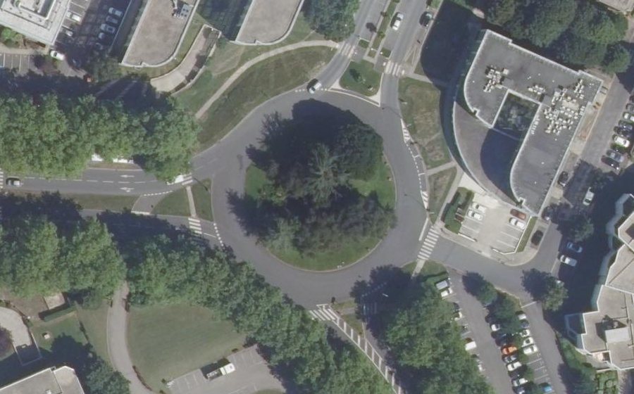 Vue aérienne du Rond-Point Andreï Sakharov
