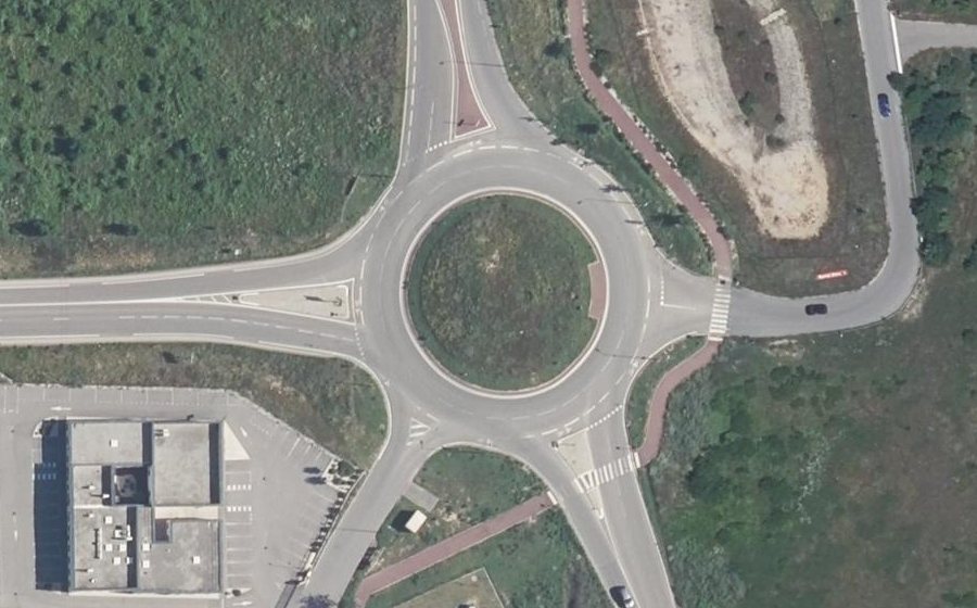 Vue aérienne du Giratoire des Mulets