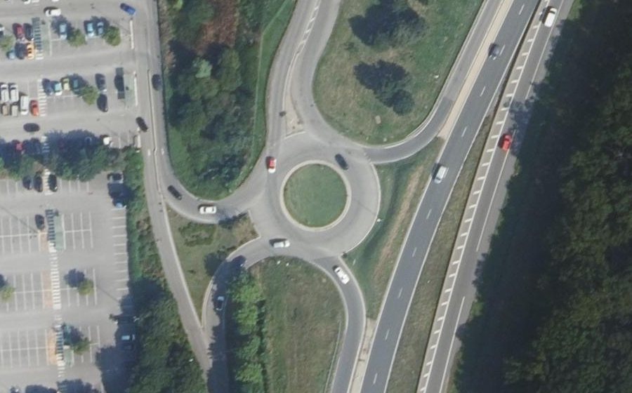Vue aérienne du Rond-Point de la Petite Beauce