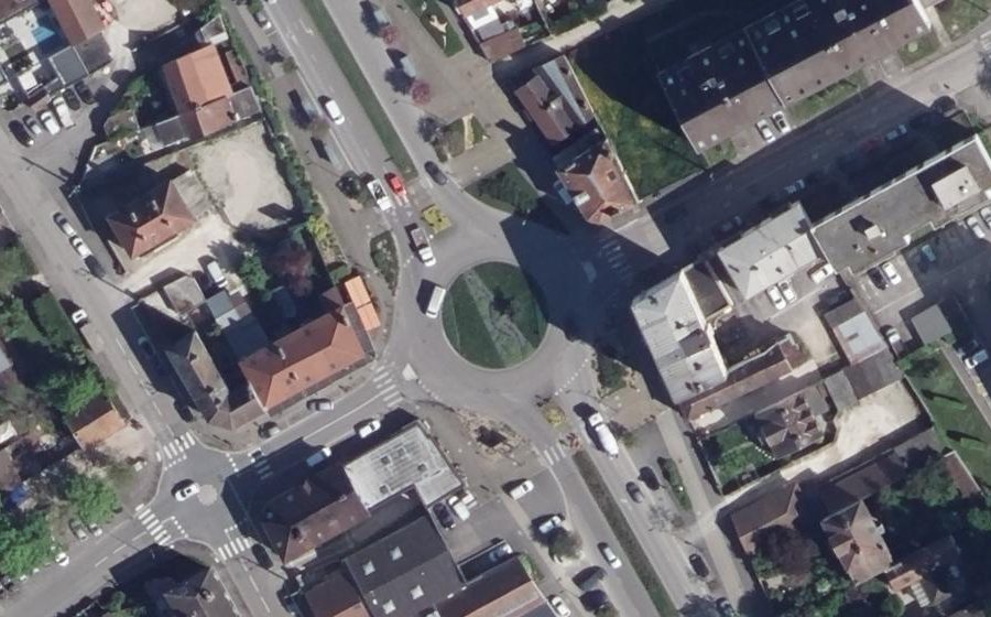Vue aérienne du Rond-Point du Pont Vert