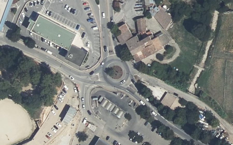 Vue aérienne du Rond-Point de la Paoute