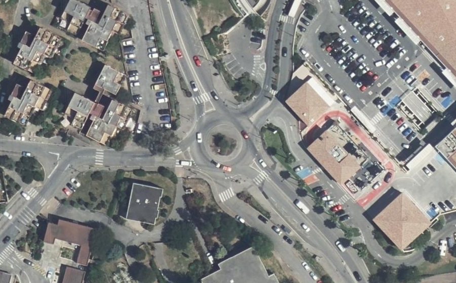 Vue aérienne du Rond-Point de la Résistance