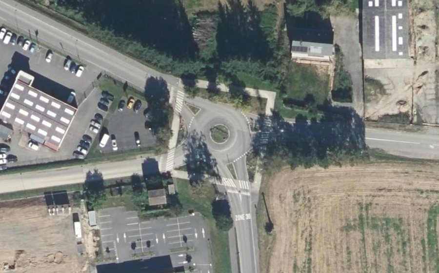 Vue aérienne du Rue des Rolliers
