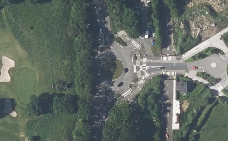 Vue aérienne du Rond-Point de Racovita