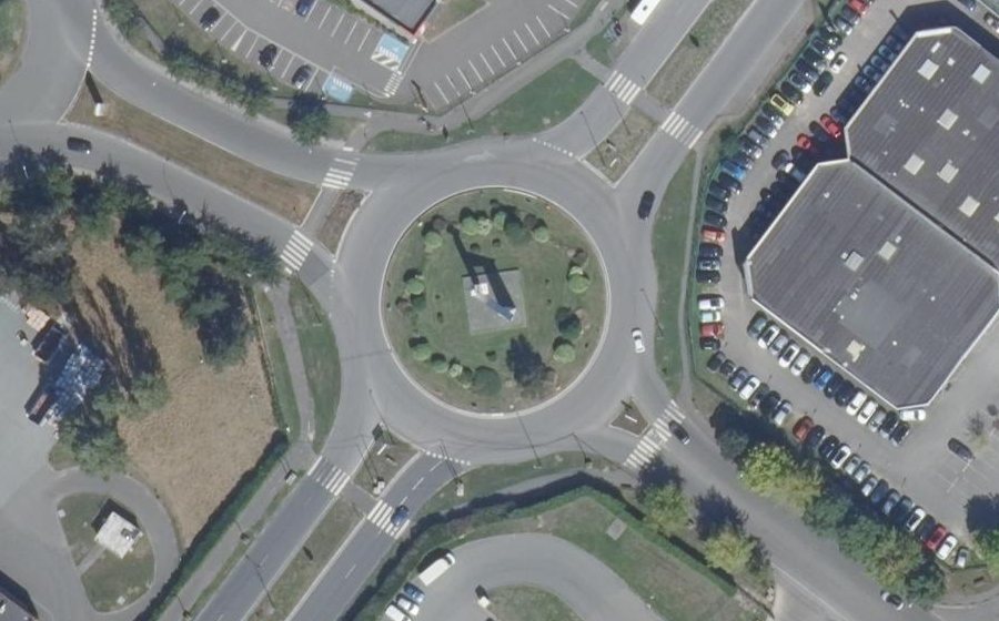 Vue aérienne du Rond-Point Jean Monnet