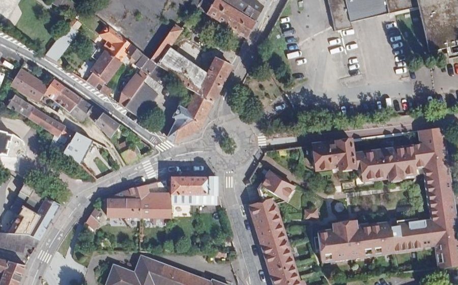 Vue aérienne du Place Dutartre