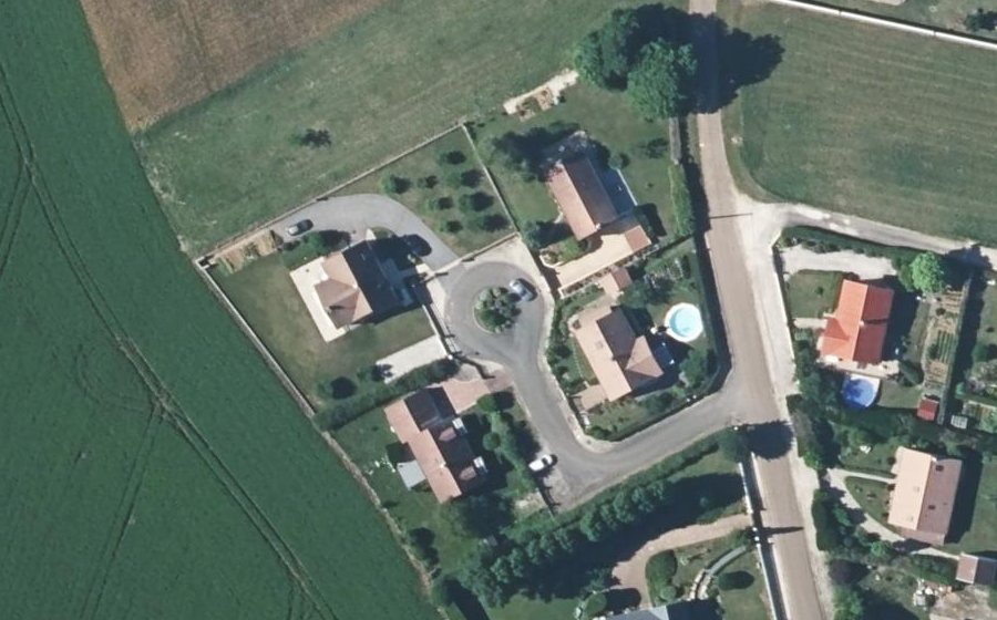 Vue aérienne du Route de la Basse