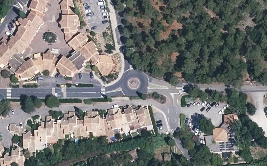 Vue aérienne du Rond-point Christian Frutos