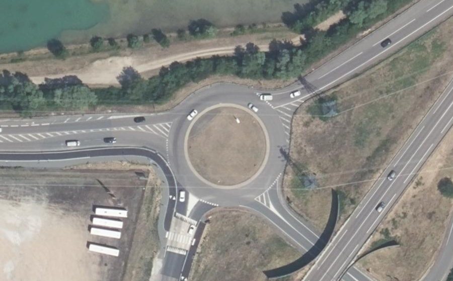 Vue aérienne du Rond-Point de l'Infini