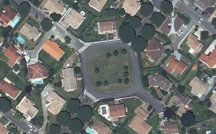 Vue aérienne du Allée des Pins