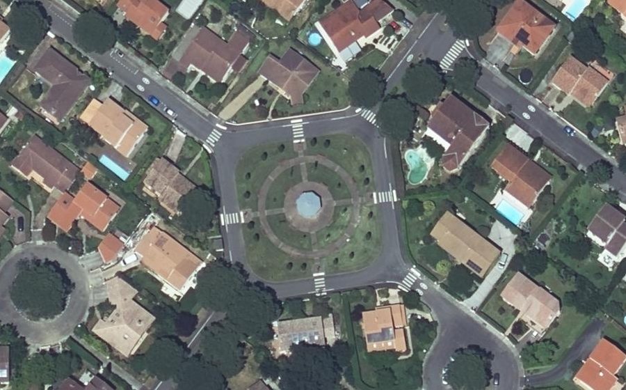Vue aérienne du Allée des Pins