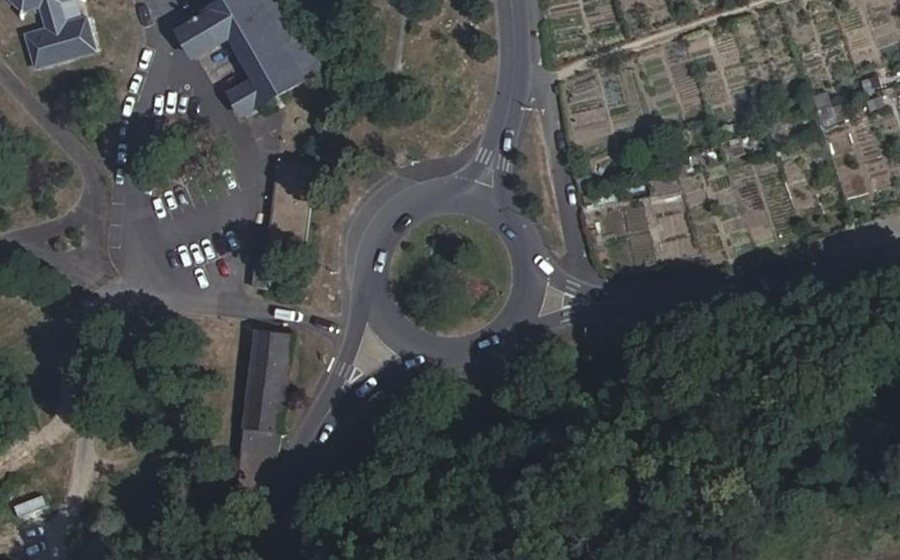 Vue aérienne du Rond-Point de l'Auberdière