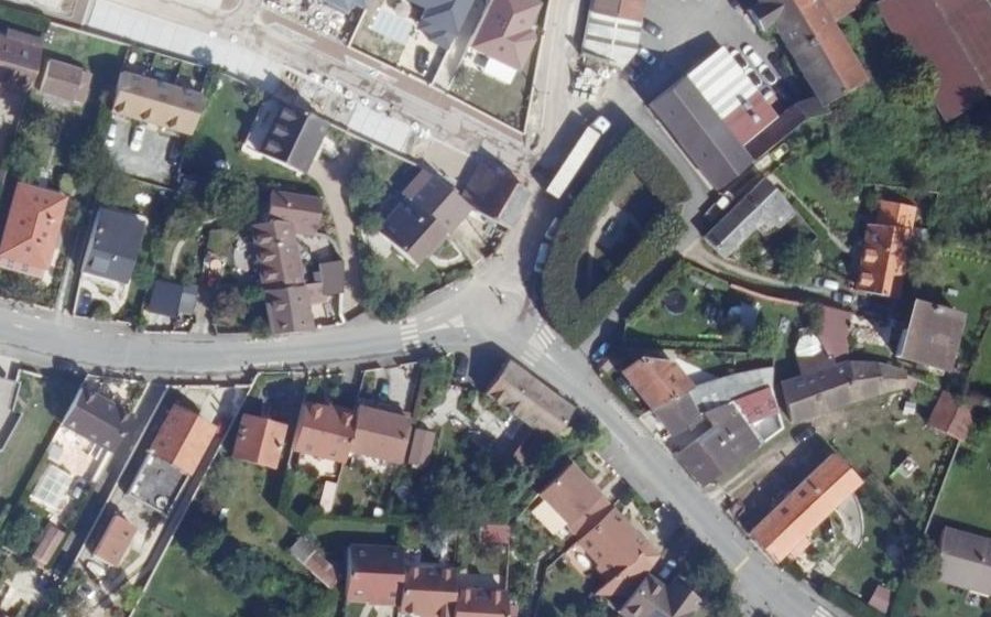 Vue aérienne du Place de la Tremblaye