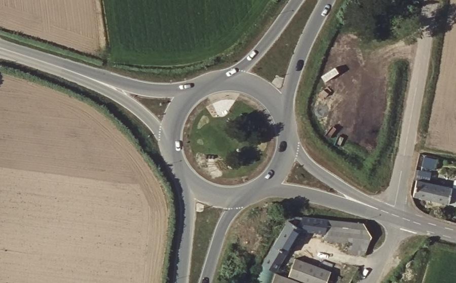 Vue aérienne du Rond-Point de Kerjean