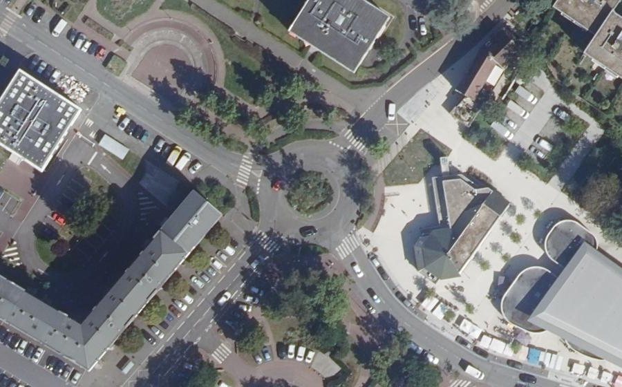 Vue aérienne de la Place du Cormier