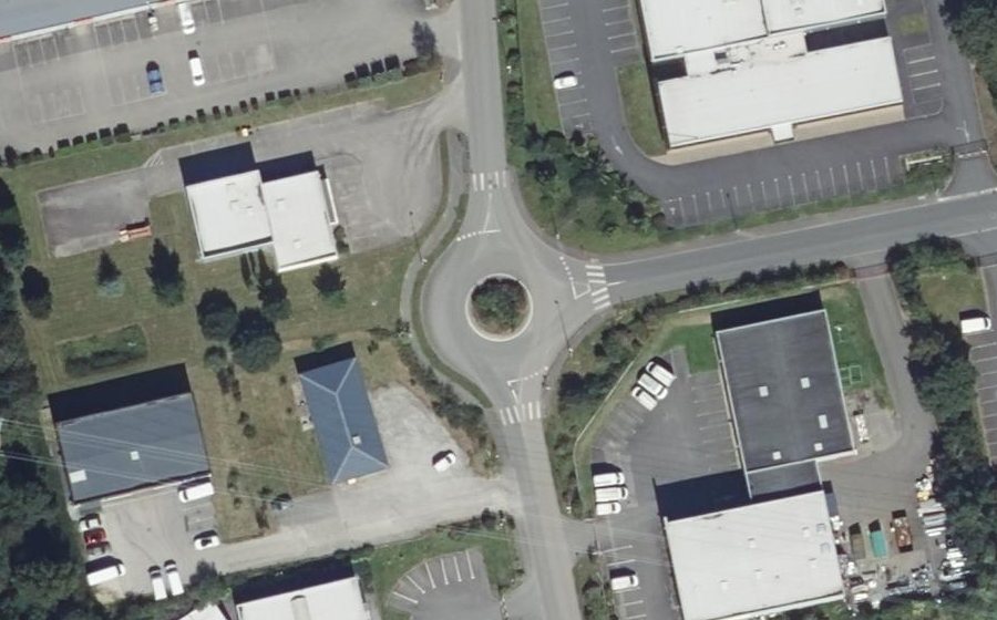 Vue aérienne du Rond-Point de Kererven