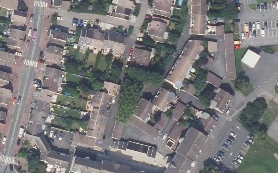 Vue aérienne du Place Guillaume Apollinaire