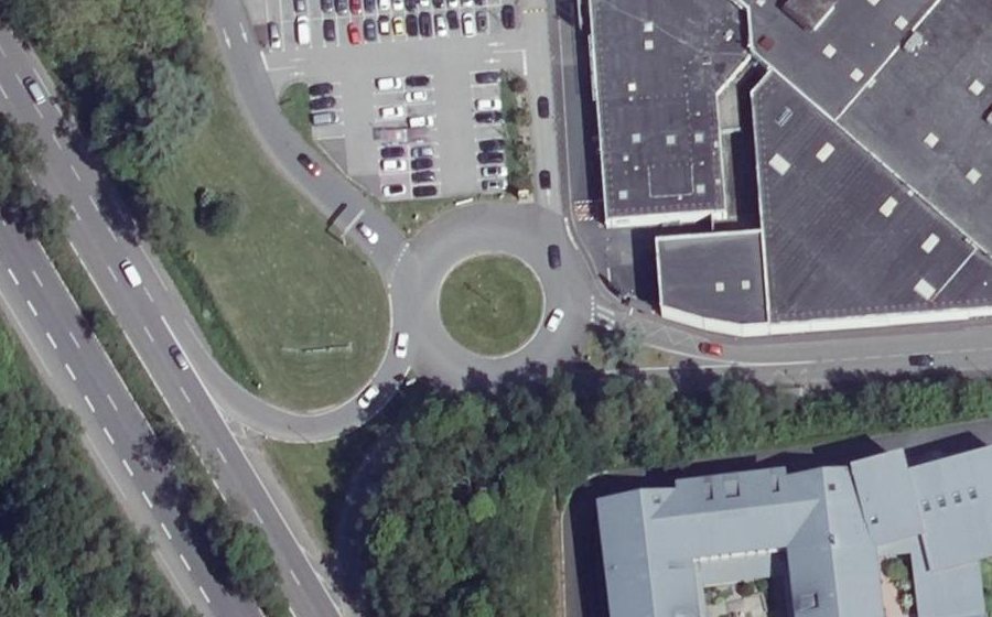Vue aérienne du Rond-Point du Penthièvre