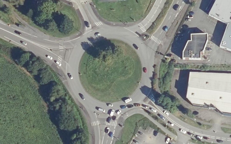 Vue aérienne du Rond-Point de Bécharles
