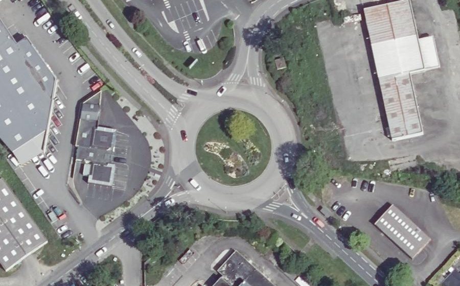 Vue aérienne du Rond-Point de Ti Douar