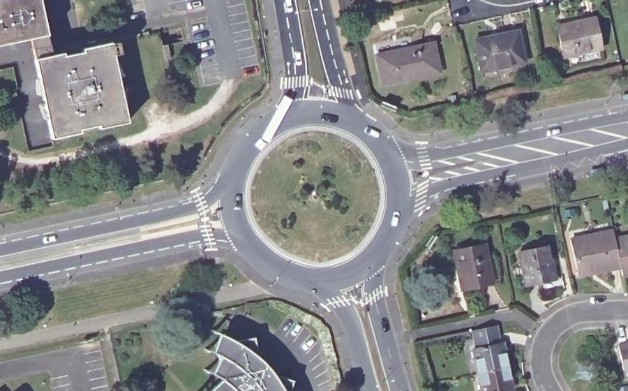 Vue aérienne du Carrefour de l'Europe