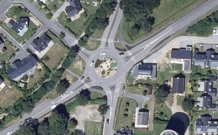 Vue aérienne du Rond-Point de Saint-Fiacre