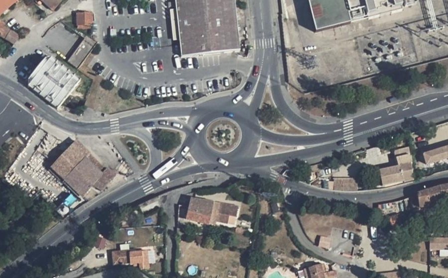 Vue aérienne du Rond-Point du Docteur Jean-Fanton d'Andon