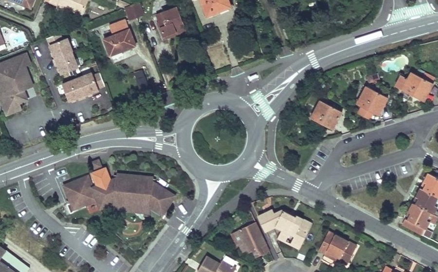 Vue aérienne du Rond-Point de la Saune