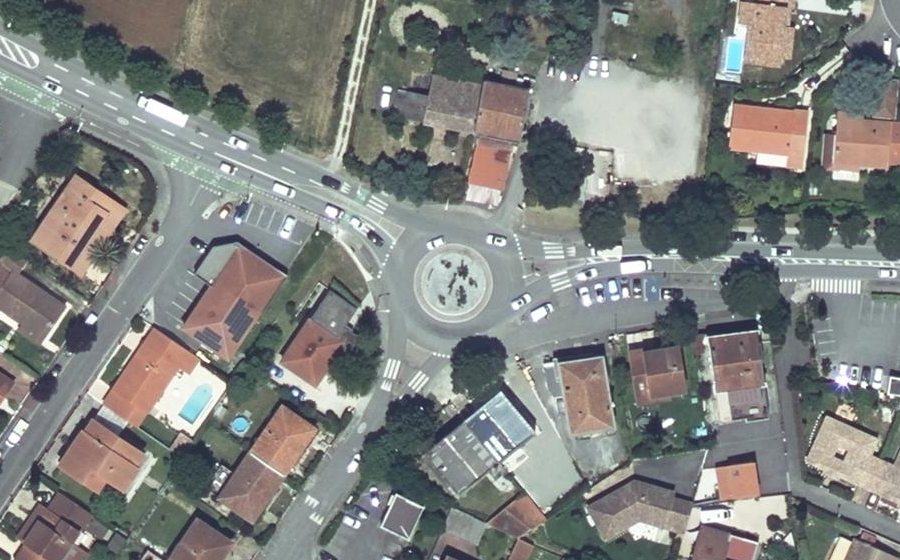 Vue aérienne du Rond-Point des Anciens Combattants et des Victimes des Guerres d'Afrique du Nord