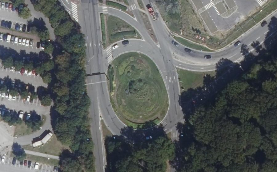 Vue aérienne du Rond-Point des Libertés