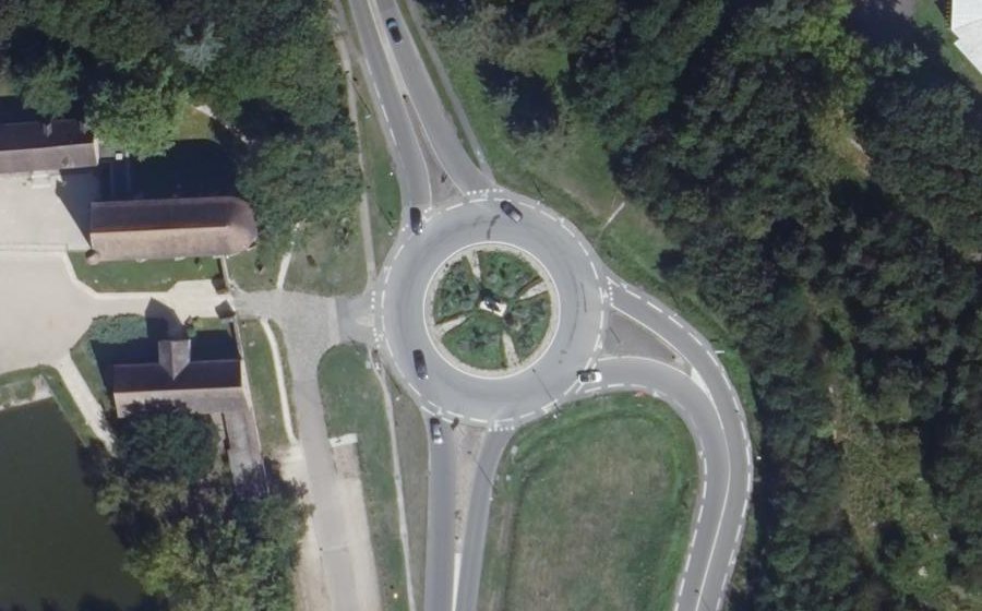 Vue aérienne du Rond-Point de l'Ordre des Chevaliers