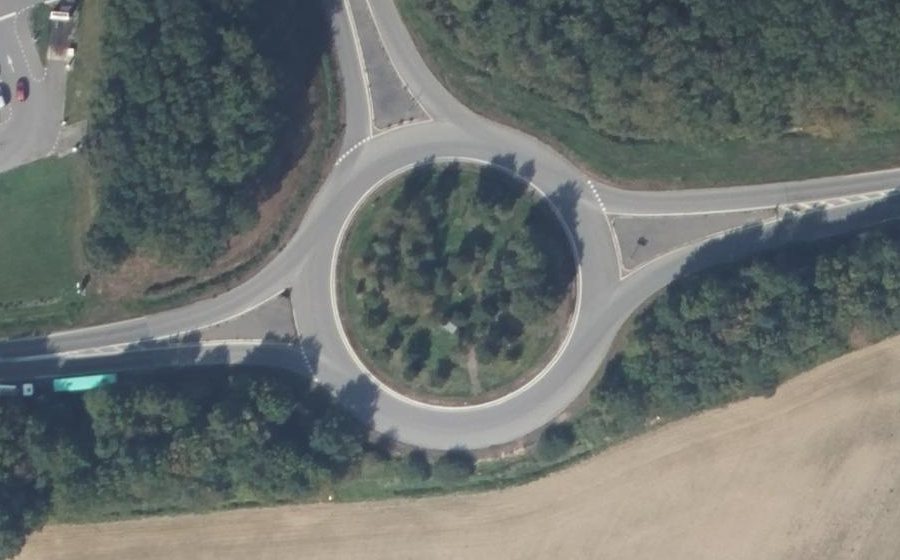 Vue aérienne du Rond-Point du Guesneau