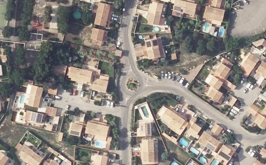 Vue aérienne du Rond Point des Vents