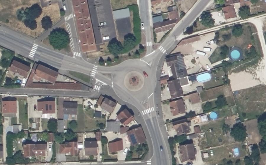 Vue aérienne du Rond-Point Môquet