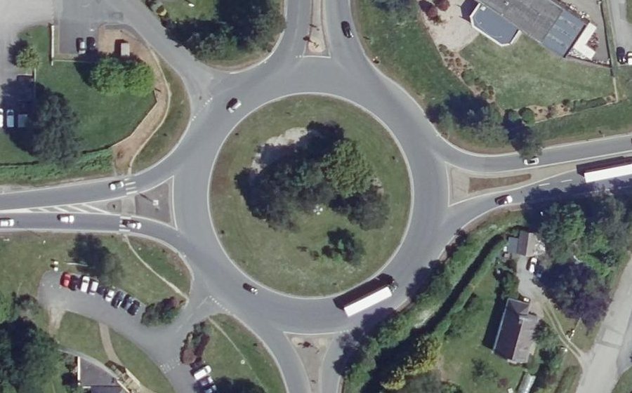 Vue aérienne du Giratoire de Kermaria