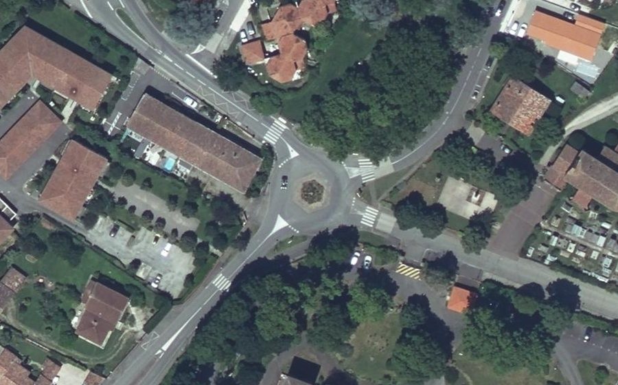 Vue aérienne du Rond-Point Augustin Labouilhe