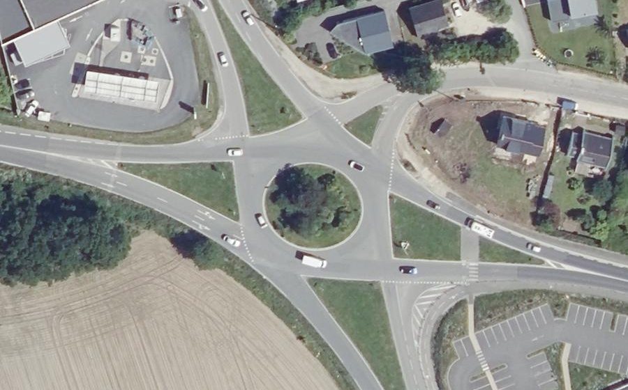 Vue aérienne du Rond-Point du Lannou