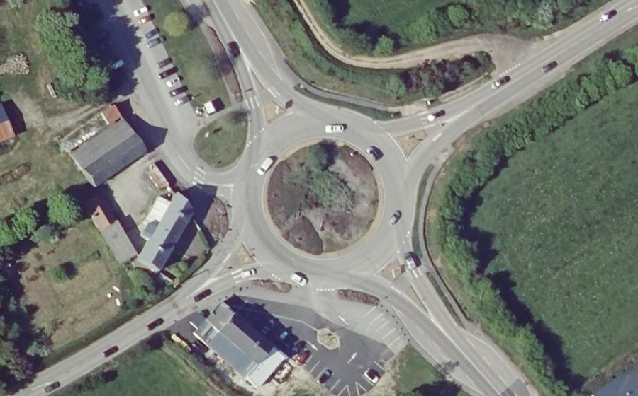 Vue aérienne du Carrefour des Pelles