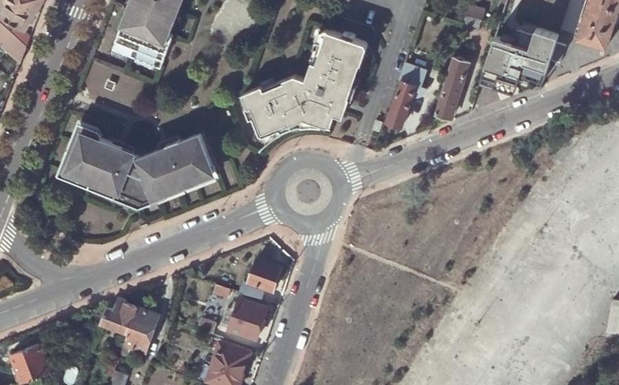 Vue aérienne du Rue Maréchal Franchet d'Espèrey